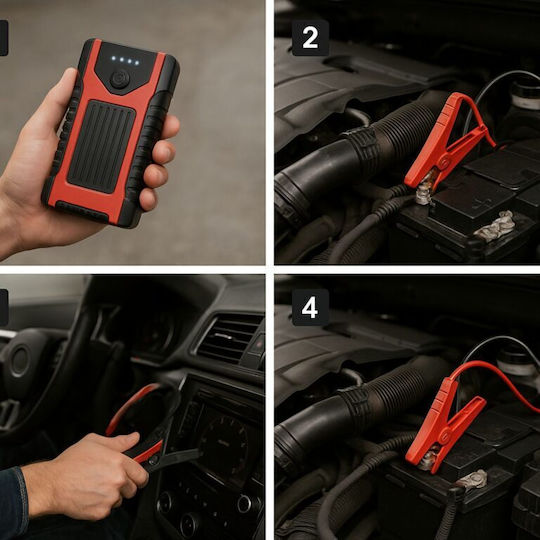 R.S. Tragbarer Batterie-Starter Auto & Motorrad 18000mAh mit USB 12V