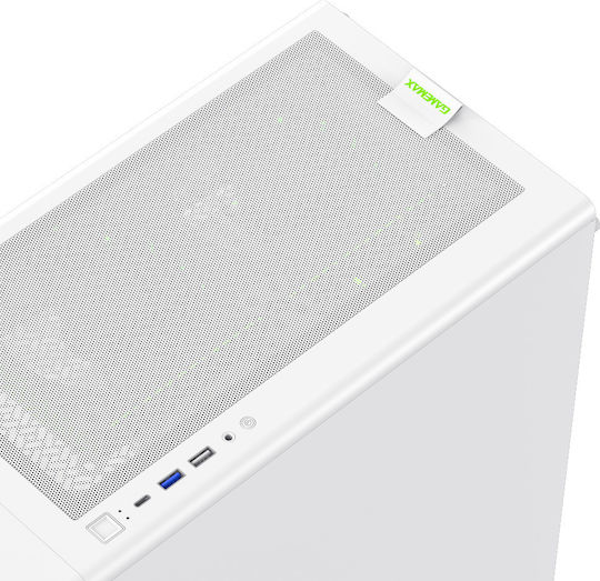 GameMax AERIS 330 MW Gaming Mini Tower Computer Case with Side Window and RGB Lighting White