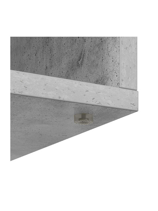 vidaXL Wohnzimmer Vitrine aus Spanplatte Grau 60x33.5x84cm