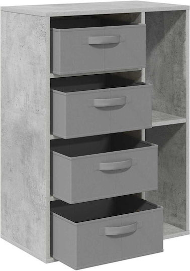 Standvitrine für das Wohnzimmer aus Spanplatte Grau 60x33,5x84 cm