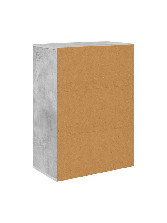 vidaXL Wohnzimmer Vitrine aus Spanplatte Grau 60x33.5x84cm