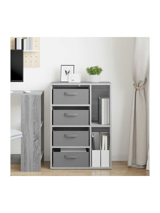 Living Room Display Cabinet Made of Particle Board Grey Sonomo 60x33.5x84cm