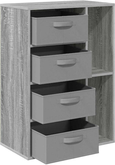 Living Room Display Cabinet Made of Particle Board Grey Sonomo 60x33.5x84cm