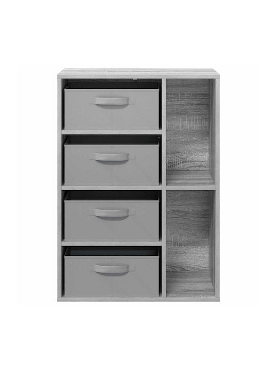 Living Room Display Cabinet Made of Particle Board Grey Sonomo 60x33.5x84cm