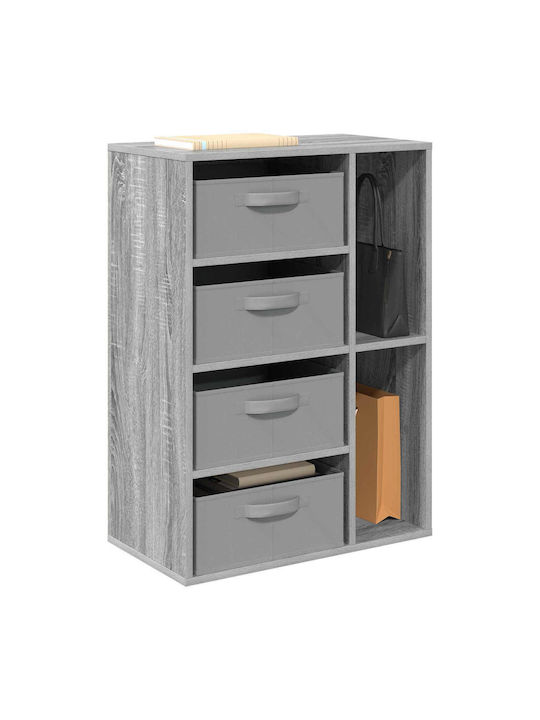 Living Room Display Cabinet Made of Particle Board Grey Sonomo 60x33.5x84cm