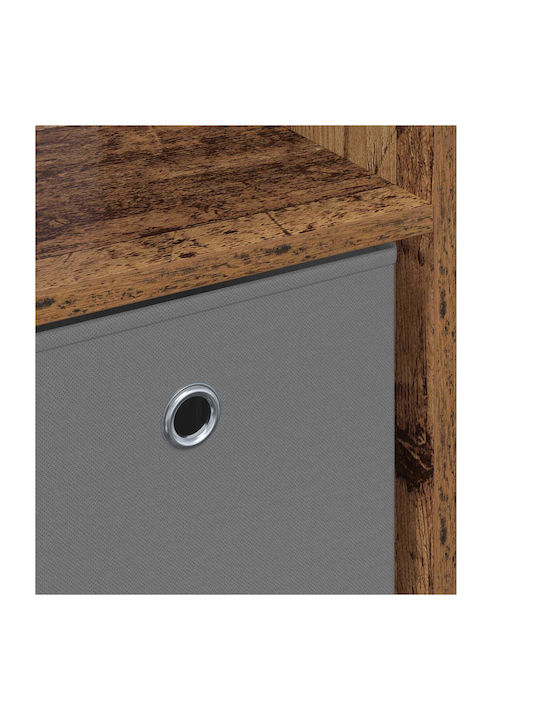 Wooden Storage Cabinet with 3 Drawers M73.5xP24xH69.5cm