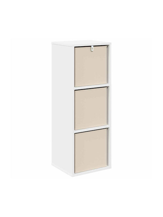 Storage Drawer Wooden with 3 Drawers M30.5xW27xH84.5cm