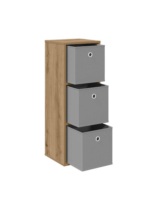 Storage Drawer Wooden with 3 Drawers M30.5xW27xH84.5cm