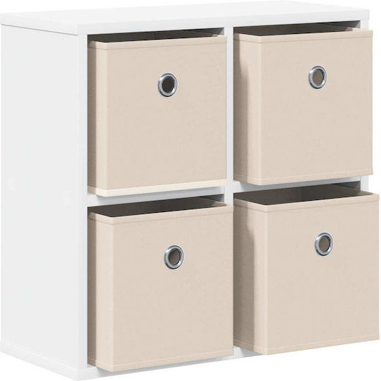 Cabinet De Depozitare Din Lemn Cu 4 Sertare L49.5xL22xÎ47cm