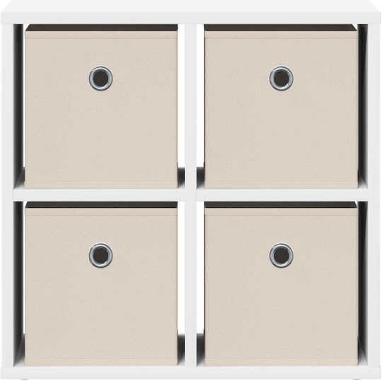 Cabinet De Depozitare Din Lemn Cu 4 Sertare L49.5xL22xÎ47cm