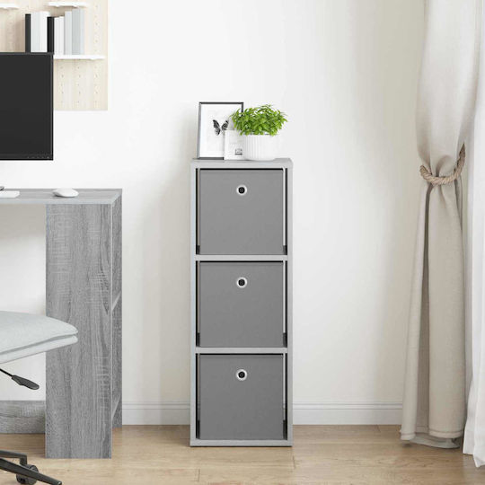 Wooden Storage Drawers with 3 Drawers M30.5xW27xH84.5cm