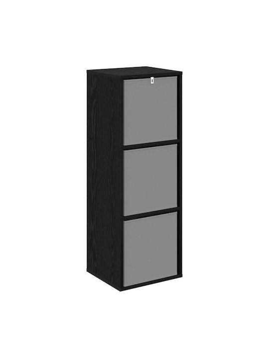 Ντουλάπι Δαπέδου Μαύρη Οξυά 35x32x99.5εκ.