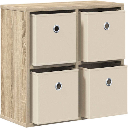 Cabinet De Depozitare Din Lemn Cu 4 Sertare L49.5xL22xH47cm