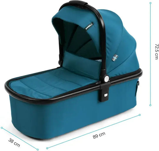 Kidnort Cărucior 2 în 1 Reglabil Potrivit pentru Nou-Născut Negru 10,2kg