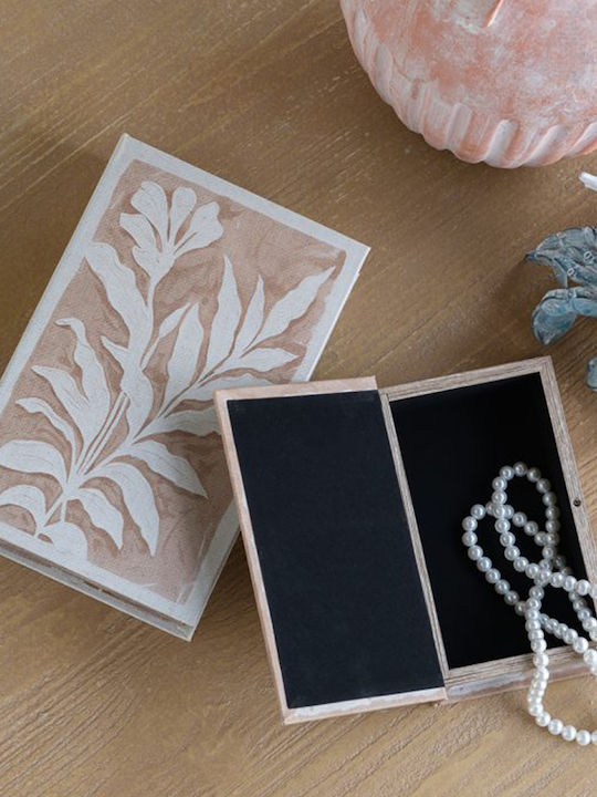 Artekko Set of Wooden Decorative Boxes in Book Shape 2 Pieces