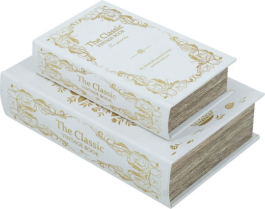 Artekko Set of Wooden Decorative Boxes in Book Shape 2 Pieces