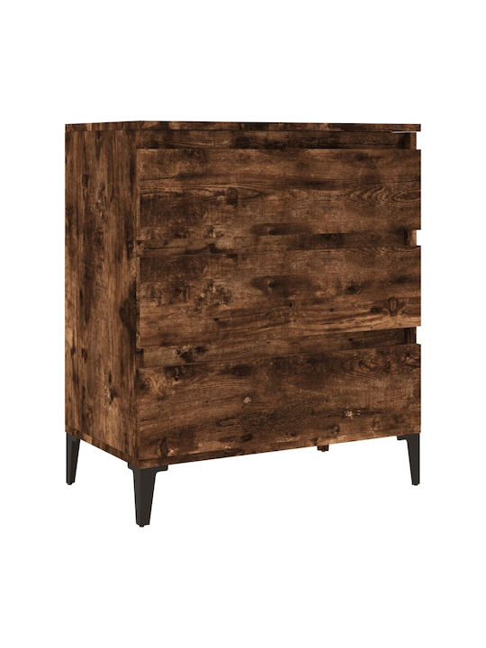 Wooden Chest of Drawers with 3 Drawers 60x35x70cm