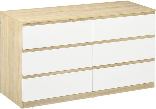 Comoda pentru Dormitor cu 6 sertare 135x48x77buc
