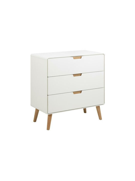 Συρταριέρα Κρεβατοκάμαρας Holz Norsica 849 Oak, White 80x40x80cm