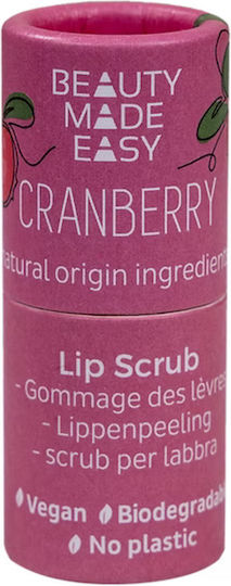 Beauty Made Easy Scrub De Buze Paper Cranberry 6gr