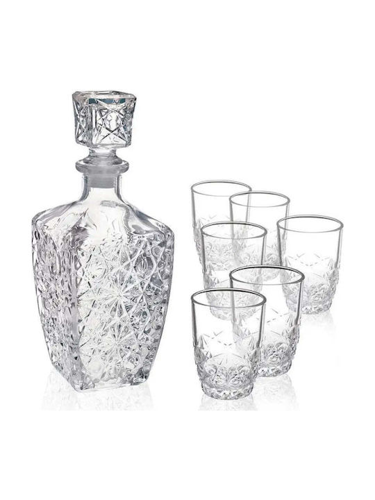 Bormioli Rocco Whiskey Serving Decanter with Stopper and Glasses 780ml