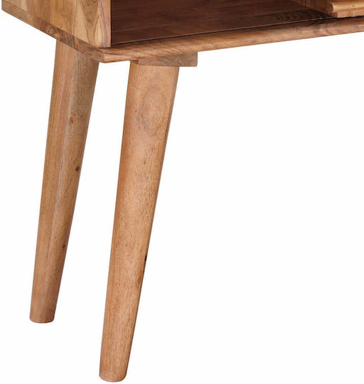 Masă Laterală Rectangulară Din Lemn Masiv Natural M100xL30xÎ75cm