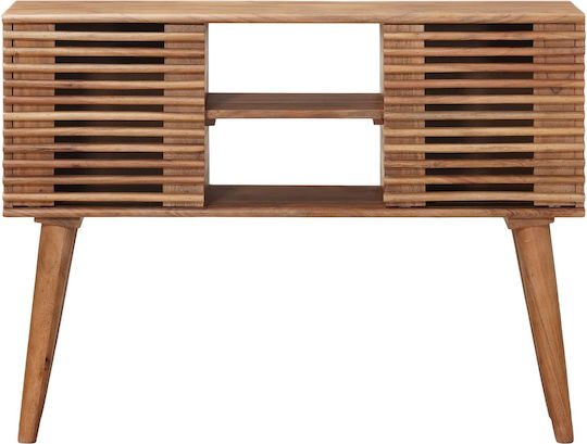 Masă Laterală Rectangulară Din Lemn Masiv Natural M100xL30xÎ75cm