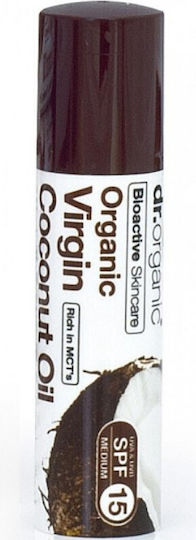 Dr.Organic Lip Balm SPF15 Καρύδα 5.7ml