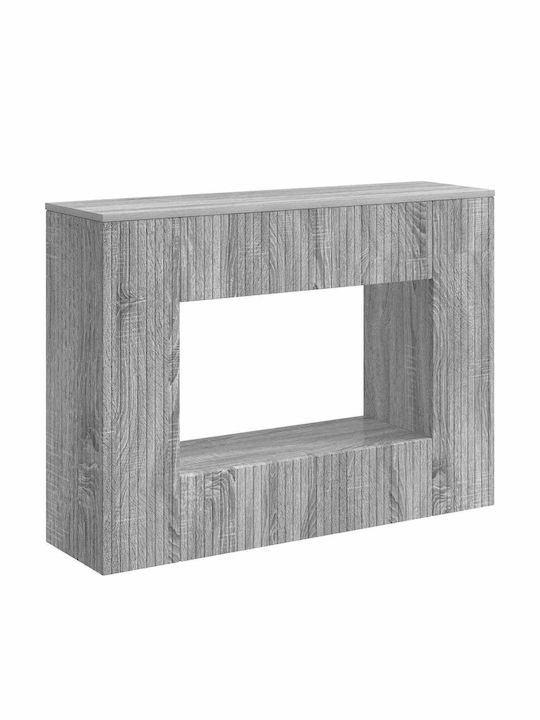 Wooden Console Striped Gray Sonoma M101xW29xH74cm