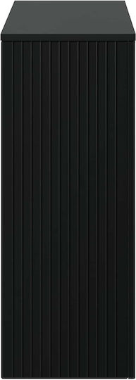 Wooden Striped Black Console M101xW29xH74cm