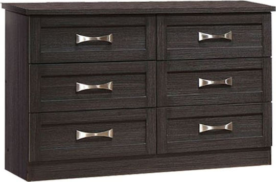 Wooden Chest of Drawers with 6 Drawers 120x40x76cm Wooden Chest of Drawers with 6 Drawers 120x40x76cm