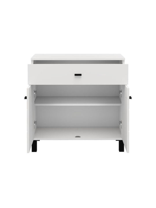 Sideboard 2k1f2v Wooden with Drawers White 77x35x78cm