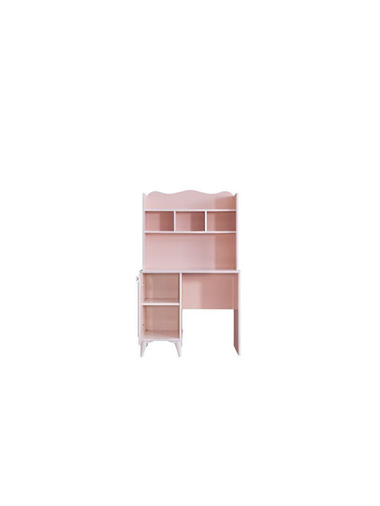 Stewehome Παιδικό Γραφείο Ράφια Ντουλάπι – Ροζ 95×60×160cm