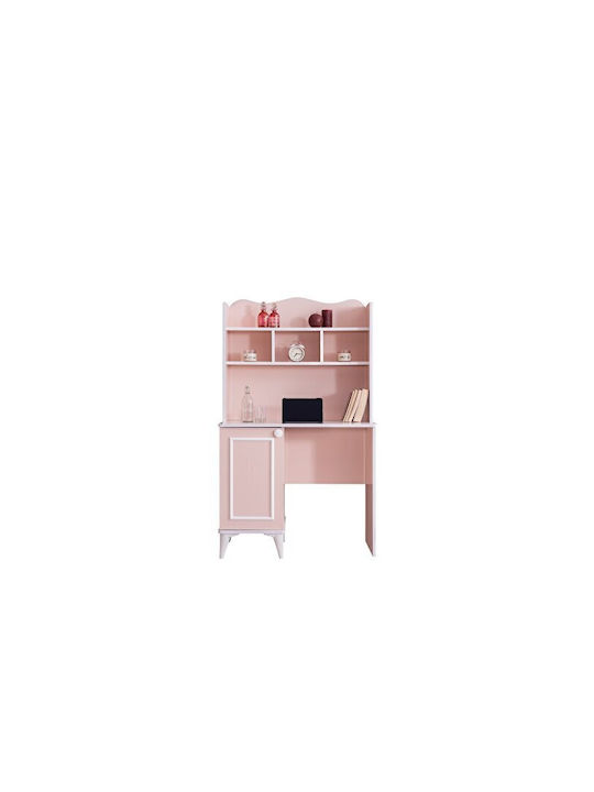 Stewehome Παιδικό Γραφείο Ράφια Ντουλάπι – Ροζ 95×60×160cm