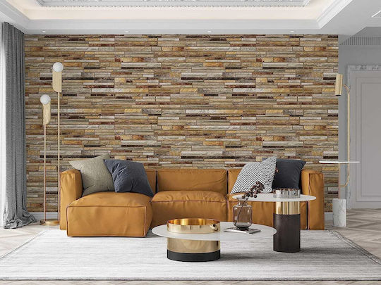 3D Wall Panels From PVC Adhesive Beige