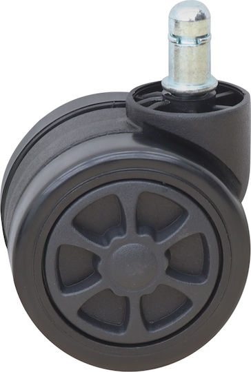 Megapap Roată pentru Scaun de Birou Metalică 5 Bucăți Neagră