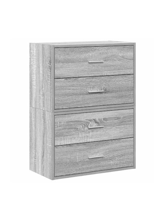 Συρταριέρα Креватокамарас Дървена с 4 чекмеджета Grey Sonoma 60x31x60бр