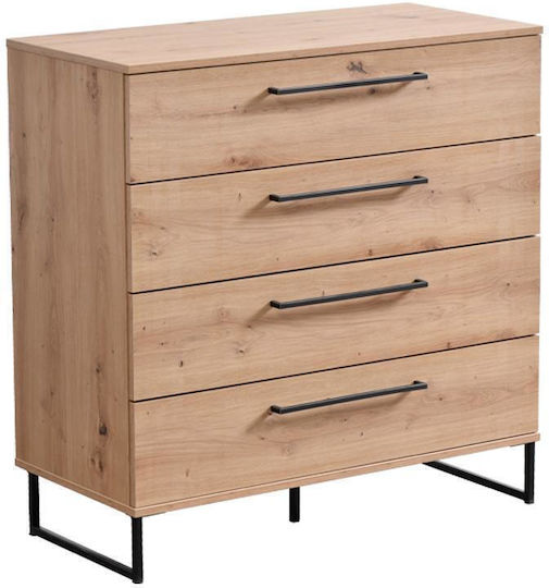 Συρταριέρα Κρεβατοκάμαρας Sardinia 4f mit 4 Schubladen Artisan Oak mit Stoffbezug 91.5x42x93cm Συρταριέρα Κρεβατοκάμαρας Sardinia 4f mit 4 Schubladen Artisan Oak mit Stoffbezug 91.5x42x93cm