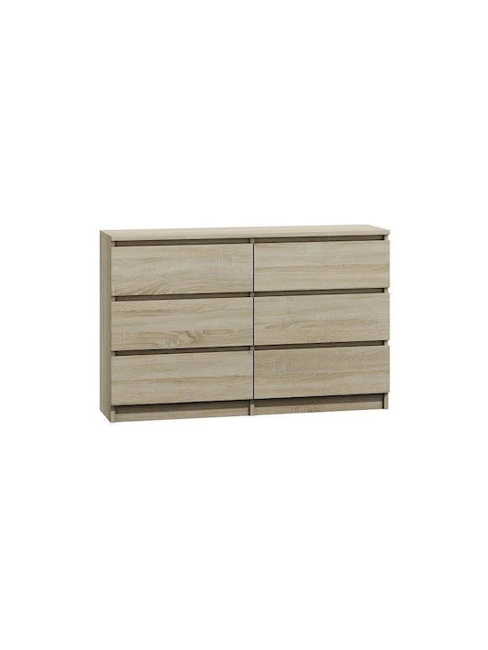 Συρταριέρα Креватокамарас Дървена M6 с 6 чекмеджета Sonoma Oak 70x40x77бр