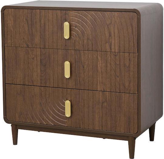 Comoda pentru Dormitor Consort cu 3 sertare Maro 80x40x78buc