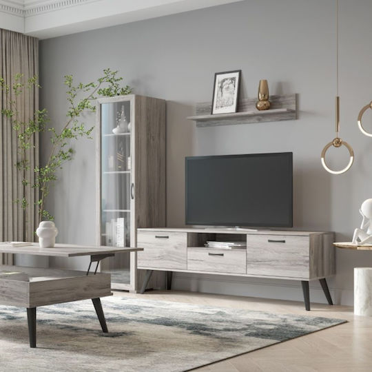 Living Room TV Unit No55 Honey Length 195xWidth 45xHeight 180cm