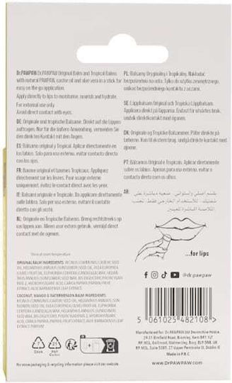Dr. Pawpaw Lip Balm Original, Coconut, Watermelon, Mango 4gr