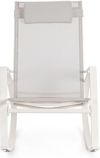 Κουνιστή Ercolano Whi/grey 60x107x95εκ.