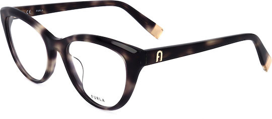 Furla Weiblich Kunststoff Brillenrahmen Katzenauge Braun VFU643 7UXY