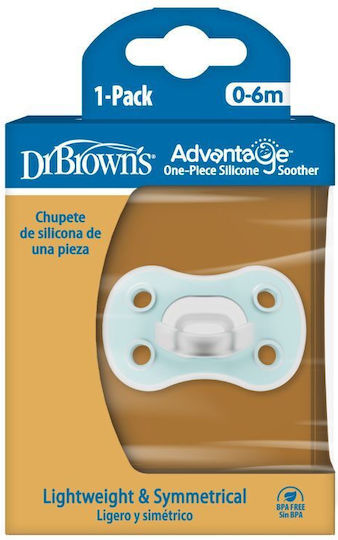 Dr. Brown's Advantage Πιπίλα Σιλικόνης Γαλάζιο για 0-6 μηνών