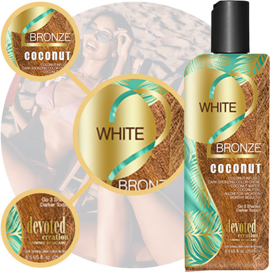 Devoted Creations Weiße 2 Bronze Kokosnuss Selbstbräuner Körper Creme 251ml