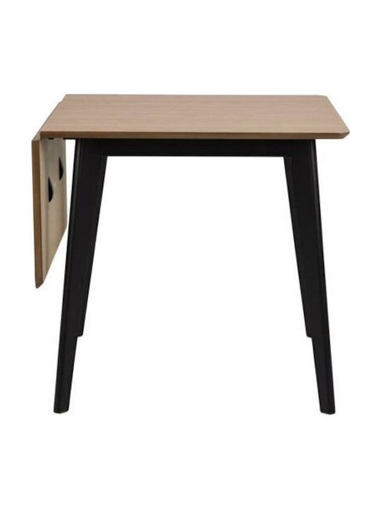 Norsica 484 Extendable Wooden Black Dining Room Table 80x80x76cm