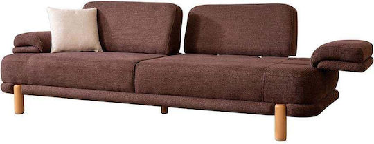 Stewehome Салонен Комплект 3+3+1 Дървени Крака и Текстилна Обшивка 240x90x90см