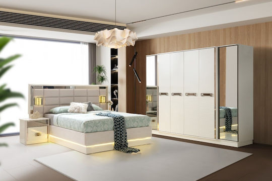 Stewehome Set Mobilier Pentru Dormitor 5 Bucăți – Design Luxos și Rafinat 160x200cm