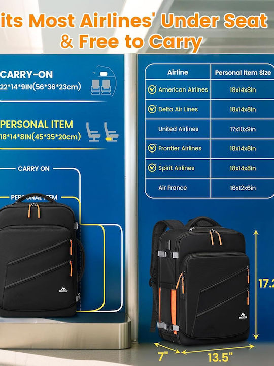 Matein Backpack Αδιάβροχο 30lt Μαύρο